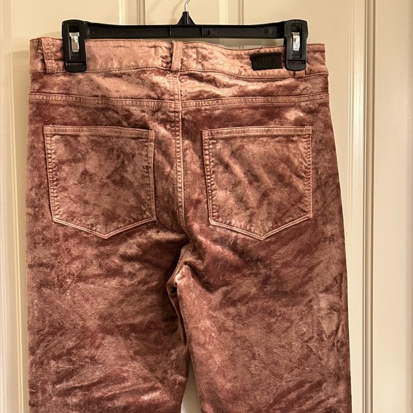 PAIGE Women's Cindy Twisted Seam Slit Suede Jeans - Picture 9 of 9